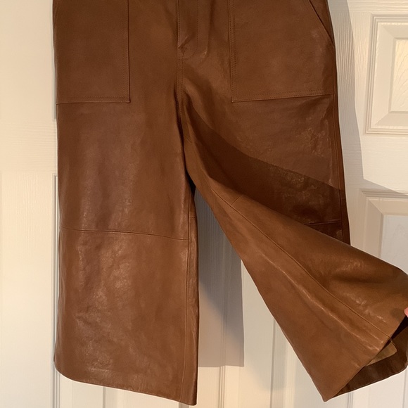 FrameDenim• Leather Culotte• Tawny Color - Picture 5 of 8